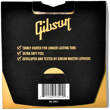 Gibson SAG-CPB11 Coated Phosphor Bronze Acoustic Guitar Strings Ultra-Light 11-52