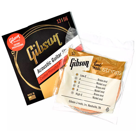 SAG-CPB13 Coated Phosphor Bronze Acoustic Guitar Strings Medium 13-56 Gibson