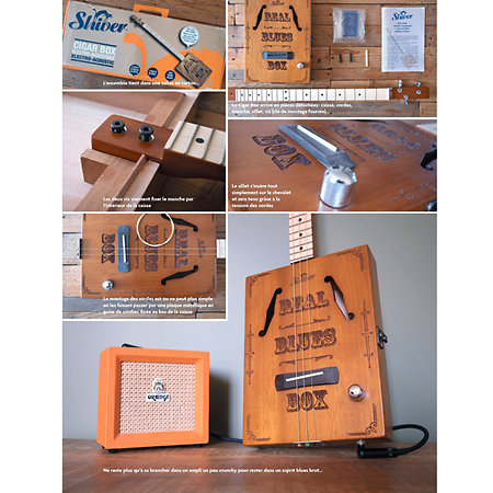 Cigar Box guitare à 3 cordes Shiver