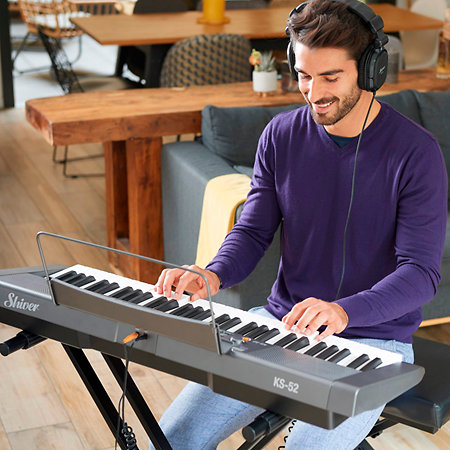 Shiver KS-52 clavier arrangeur 61 touches gris métallisé