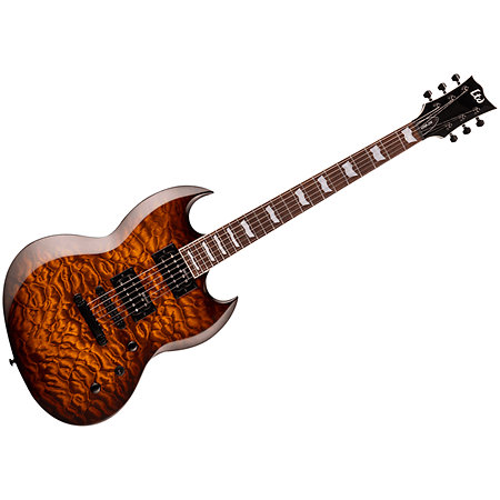 LTD Viper 256 QM Dark Brown Sunburst