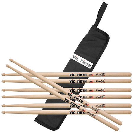 Vic Firth PFS5A4-ESB1 Pack 4x FS5A Freestyle + Housse
