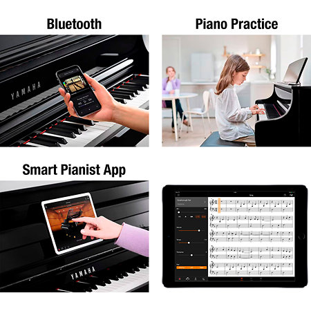 CLP-895 GP BK Grand Piano Polished Black Yamaha