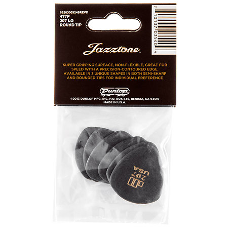 477P207 Jazztone Large Rond Sachet de 6 Dunlop