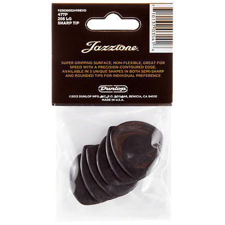 477P208 Jazztone Large Pointu Sachet de 6 Dunlop