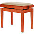 Banquette piano Deluxe cerisier mat assise beige Gewa