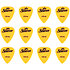 Médiators Nylon 0,58 mm Boîte de 12 Jaune Shiver