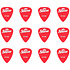 Médiators Nylon 0,71 mm Boîte de 12 Rouge Shiver