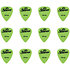Médiators Nylon 0,81 mm Boîte de 12 Vert Shiver