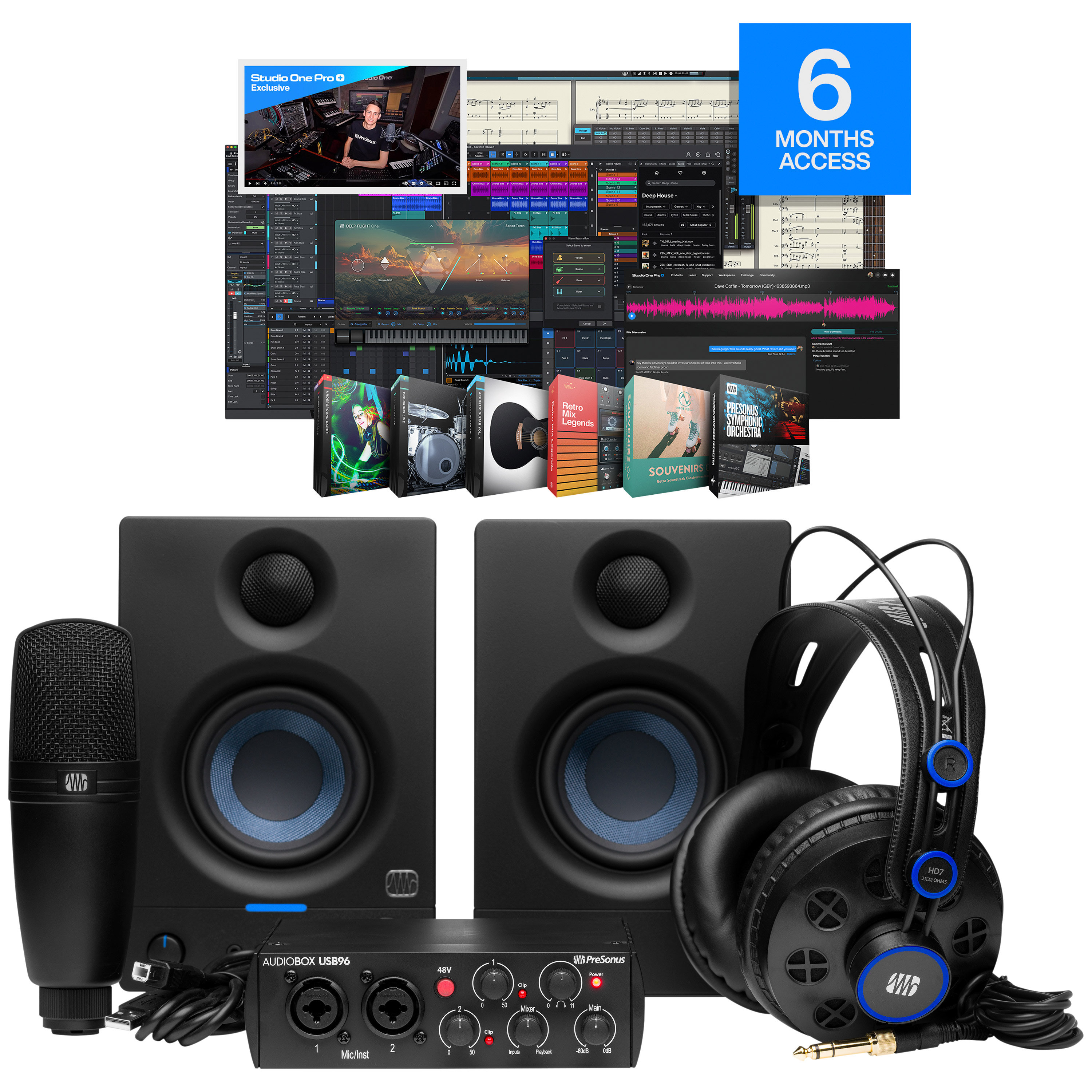 Presonus AudioBox 96k Complete Bundle - Pack MAO SonoVente.com