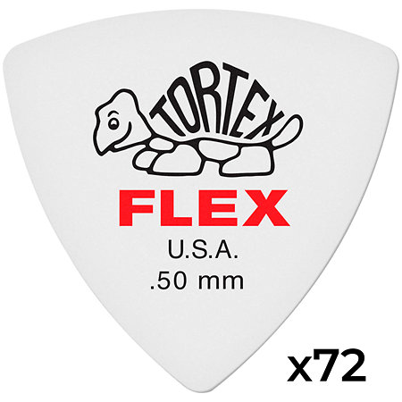 Dunlop 456R50 Tortex Flex Triangle 0,50 mm Sachet de 72