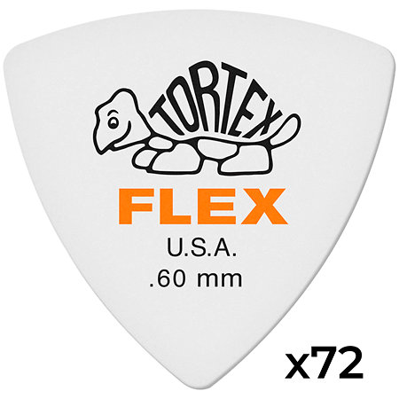 Dunlop 456R60 Tortex Flex Triangle 0,60 mm Sachet de 72