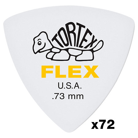 Dunlop 456R73 Tortex Flex Triangle 0,73 mm Sachet de 72