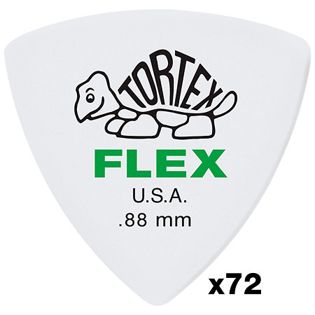 Dunlop 456R88 Tortex Flex Triangle 0,88 mm Sachet de 72