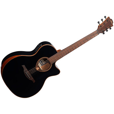 LAG Tramontane 118 Auditorium Bevel Cutaway Electro Black