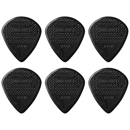 Dunlop 471P3S Max Grip Jazz III Stiffo 1,38 mm Sachet de 6