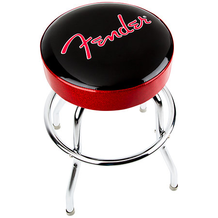 Fender Red Sparkle Logo Barstool 24''