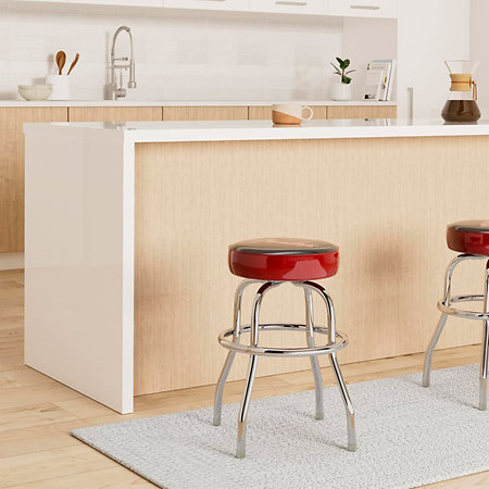 Red Sparkle Logo Barstool 24'' Fender