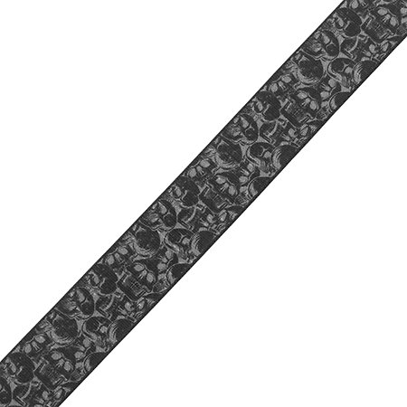 MPD2-111 Sangle en polyester Design 111 Black and Grey Skulls Levy s