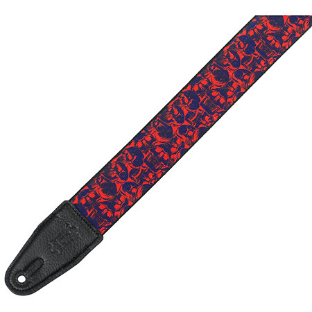 Levy s MPD2-110 Sangle en polyester Design 110 Purple and Red Skulls