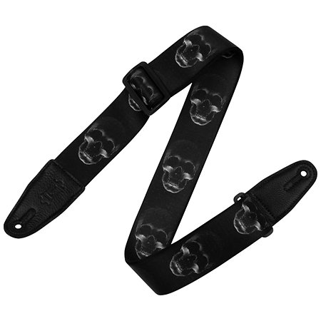 Levy s MPD2-112 Sangle en polyester Design 112 Black and White Skulls