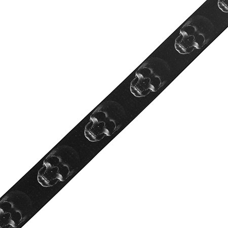MPD2-112 Sangle en polyester Design 112 Black and White Skulls Levy s
