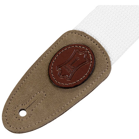 Levy s MSSC8-WHT Coton avec logo Levy's en cuir 5 cm White