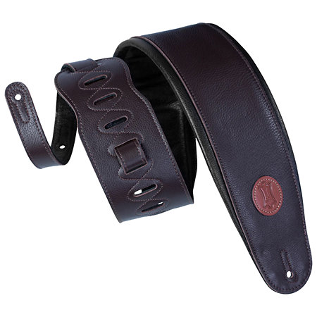 Levy s MSS2-4-DBR Sangle basse Cuir rembourré 11 cm Dark Brown