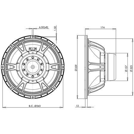 14NA100 8 Ohm B&C Speakers