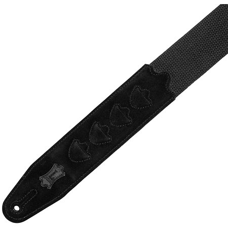 MC2PH-BLK Sangle en coton avec 4 portes médiators 5 cm Black Levy s