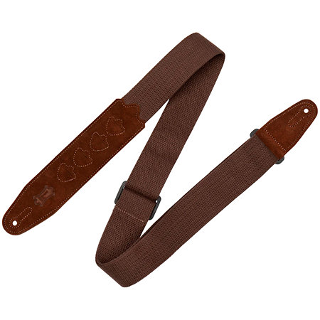 Levy s MC2PH-BRN Sangle en coton avec 4 portes médiators 5 cm Brown