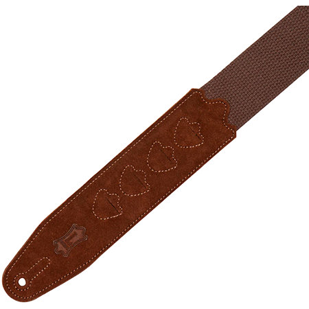 MC2PH-BRN Sangle en coton avec 4 portes médiators 5 cm Brown Levy s