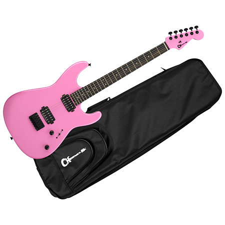 Charvel Pro-Mod Plus San-Dimas Style 1 HH HT EB Platinum Pink + Housse