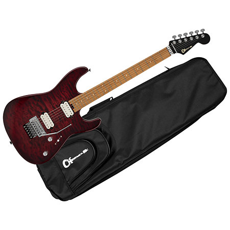 Charvel Pro-Mod Plus San Dimas Style 1 HH FR CM Sangria Burst + Housse
