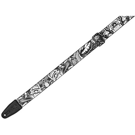 MP2TAT-001 Sangle en Polyester 5 cm Design 001 Black and White Clowns Levy s