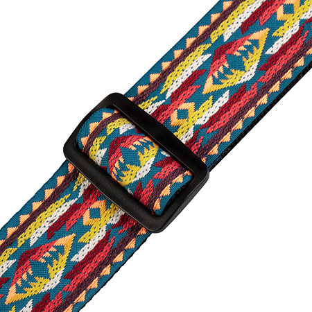 M8HT-22 Hootenanny Guitar strap 5 cm Design 022 Yellow and Red Western Levy s