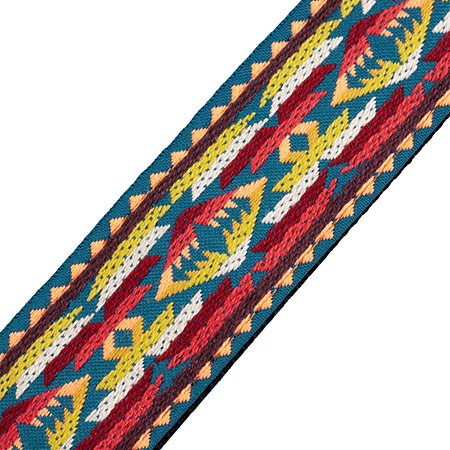 M8HT-22 Hootenanny Guitar strap 5 cm Design 022 Yellow and Red Western Levy s