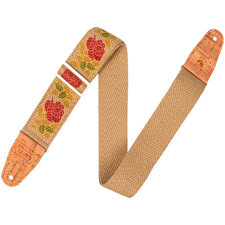 Levy s MH8P-009 Sangle Vegan 5 cm Design 009 Rose Motif Pink and Red