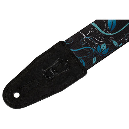 Levy s MPD2-038 Sangle en Polyester 5 cm Design 038 Blue Flower