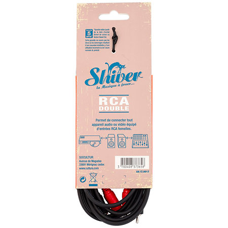 Câble 2 RCA / 2 RCA 3m Shiver