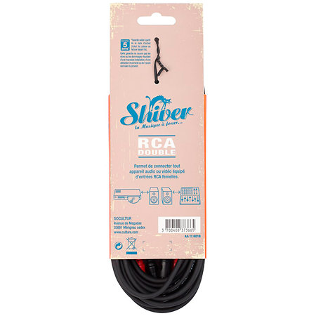 Câble 2 RCA / 2 RCA 6m Shiver