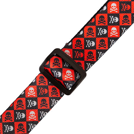 Levy s MPJR-002 Sangle kid 3,8 cm Design 002 Skulls and Crossbones