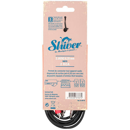2 RCA / 2 Jack  3m Shiver