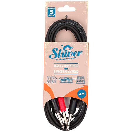 Shiver Câble 1 Jack / 2 Jack 3m