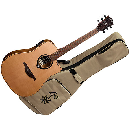 LAG HV10-DCE HyVibe 10 Dreadnought Cutaway Electro + Housse