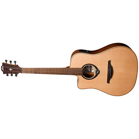 HV10-L-DCE HyVibe 10 Dreadnought Cutaway Electro Lefty + Housse LAG