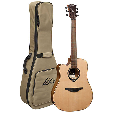 HV10-L-DCE HyVibe 10 Dreadnought Cutaway Electro Lefty + Housse LAG