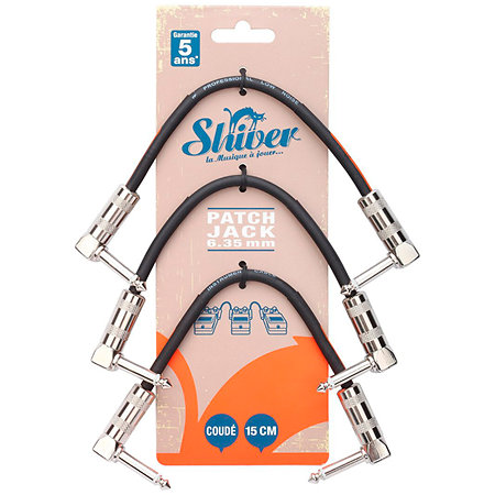 Shiver 3x Câbles Patch Jack coudés 15cm