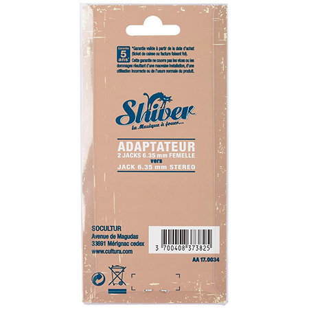 Adaptateur 2 Jack mono / Jack stéréo Shiver