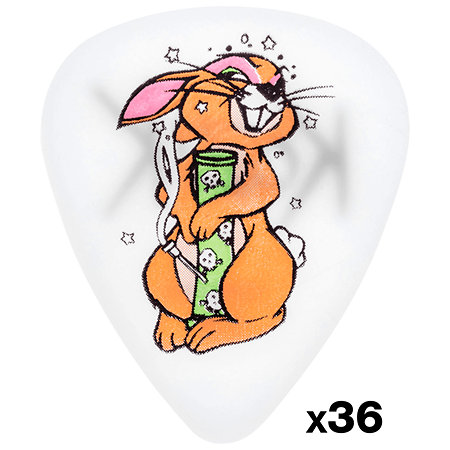 Dunlop BL25R060 Frank Kozik Bong Buddy White 0.60 mm Sachet de 36